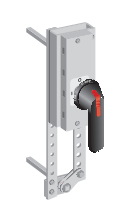 OETLZW11 Реверсивная механическая сблокировка для рубильников типа OT315..400 с маркировкой (I-O-II) ABB. Вид 1