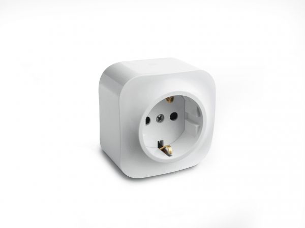 Розетка 2К+З 250В IP20 со шторками, (белая) Quteo Legrand