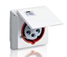 CUED 216-6 Розетка панельная прямая 16A, 2P+E, IP44 ABB. Вид 1