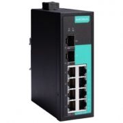10-портовый неуправляемый коммутатор: 8 х 10/100 BaseTX, 1 x 100BaseSFP, 1 x 10/100/1000BaseSFP, -40...+75C MOXA. Вид 1