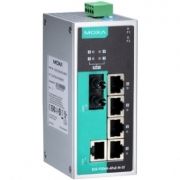 6-портовый неуправляемый коммутатор: 4 PoE+х10/100 BaseT(X) Ethernet, 1 порт 10/100BaseT(X), 1 порт 100BaseFX, 0...+60С MOXA. Вид 1