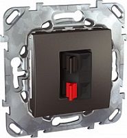 Аудиорозетка (графит) Unica Top Schneider Electric. Вид 1