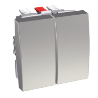 Выкл-ль без фикс. двойной 10a металлик Schneider Electric. Вид 1