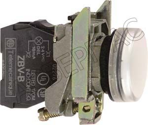 Сигнальная лампа со встроенным светодиодом 24В AC/DC Ø22 (белая) Schneider Electric. Вид 1