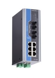 Управляемый коммутатор 6 x 10/100BaseTX, 2 x 100BaseFX, питание - 48 В пост., разъем ST, IEC 61850-3 MOXA. Вид 1