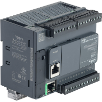 Компактный базовый блок m221-24io транзист источник ethernet Schneider Electric. Вид 1