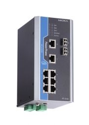 Управляемый коммутатор 8 x 10/100BaseTX, 2 x 100BaseFX, питание - 48 В пост., разъем LC, IEC 61850-3 MOXA. Вид 1