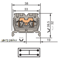 DS2,5/10.N.4L Клема пруж. 2.5мм.кв. синяя , TYCO. Вид 1