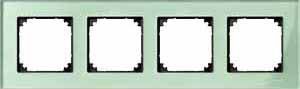Рамка 4-постовая, sm (стекло изумруд) Merten M-Elegance Schneider Electric. Вид 1