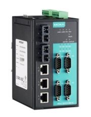 Ethernet сервер устройств, 4xRS-232/422/485, cо встроенным Ethernet-коммутатором: 3x10/100 Ethernet, 2x100BaseFX Ethernet,  MOXA. Вид 1