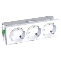 Розетка х3 45 2p+e со штор с инд r9003 Schneider Electric. Вид 1