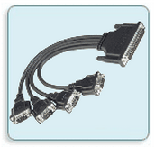 Кабель  (CBL-M37M9x4-30) 30cm DB37 to 4-port DB9, male cable MOXA. Вид 1
