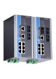 Управляемый коммутатор 7 x 10/100BaseTX, 3 x 100BaseFX, питание - 24 В пост., разъем SC, IEC 61850-3 MOXA. Вид 1