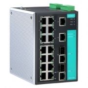 Коммутатор 18-портовый 16х10/100 BaseT Ethernet, 2х10/100/1000 BaseT Ethernet MOXA. Вид 1