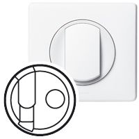 Накладка розетки RJ+TV ,белая,Celiane, Legrand. Вид 1