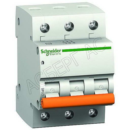 ВА63 3P 6A Автоматический выключатель 3-х полюсный 6А 4,5кА (хар-ка С) Schneider Electric
