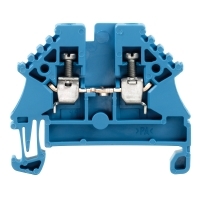 WDU 2.5N BL Проходная клемма, Винтовое соединение, 2.5 mm², 500 V, 24 A, синий  Weidmuller. Вид 1