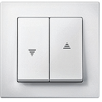 Клавиша двойная для рольставней, sm (полярный белый) Merten Schneider Electric. Вид 1