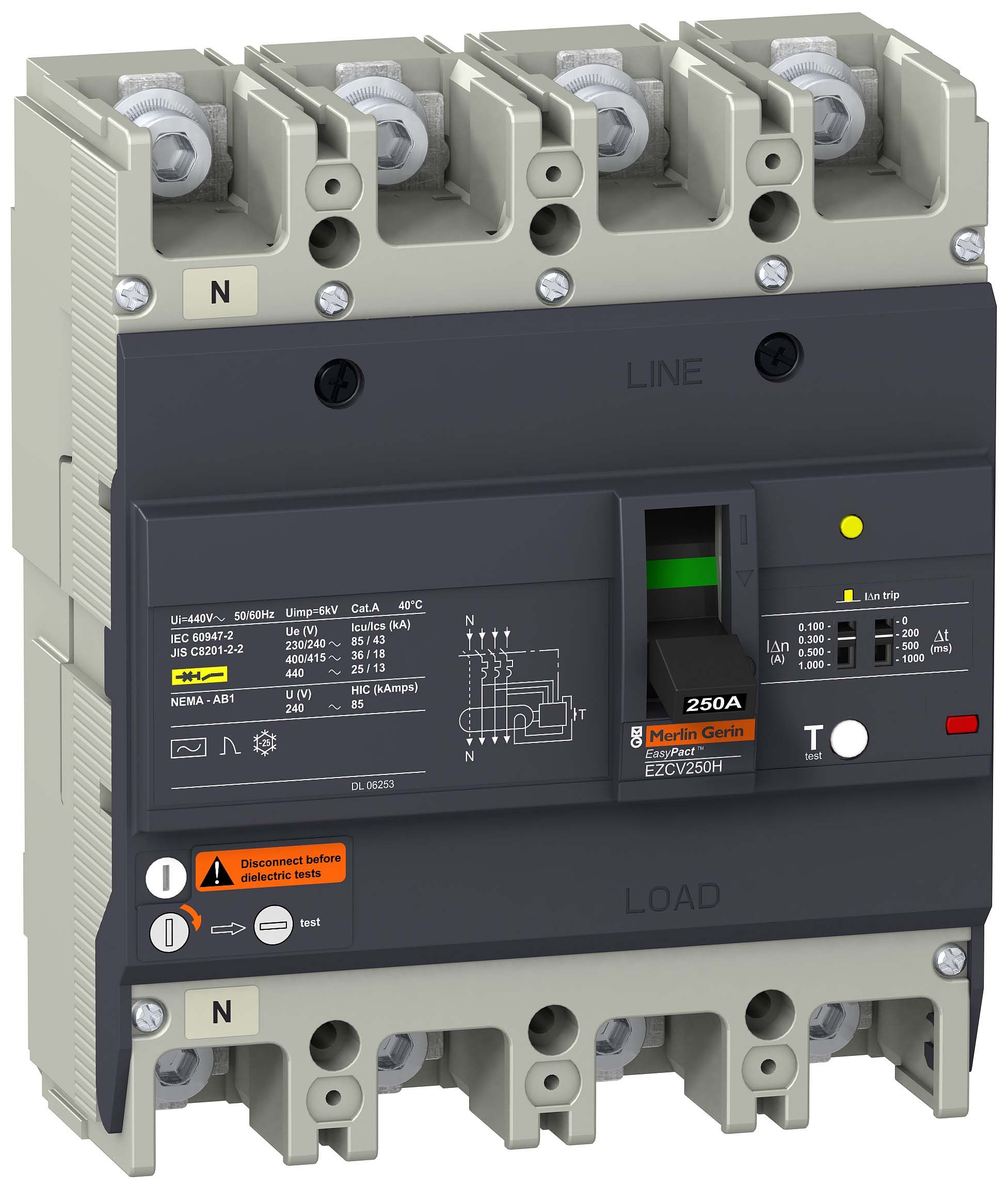 Авт. выкл. с диф.защ. 36 ка/415в 4п4т 175 a Schneider Electric