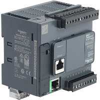 Компактный базовый блок m221-16io транзист источник ethernet Schneider Electric. Вид 1