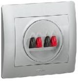 Накладка для 2-ой Аудио розетки (dark bronze) Galea Life Legrand. Вид 1