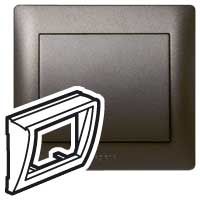 Накладка для компьютерной розеток RJ 45, кат.5е (dark bronze) Galea Life Legrand. Вид 1