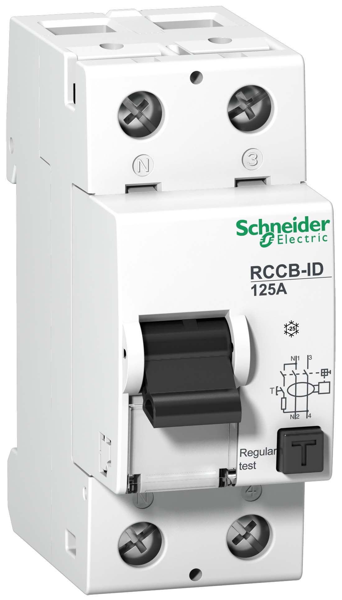 RCCB-ID Дифф.выключатель нагрева УЗКИ 2-полюсный, 125A, 300mA, тип AС Schneider Electric