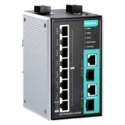 10-портовый управляемый коммутатор: 8 PoE/PoE+х10/100 BaseT(X), 2х10/100/1000BaseT(X), -10...+60С MOXA. Вид 1