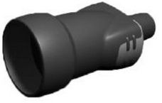 Розетка чёрная 16А 2К+З винтовой зажим, резина Legrand. Вид 1