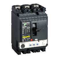 NSX250N MICR. 2.2 3П3Т 250A Электронный 3-х-полюсный автомат 250А, 50kA, подкл. под шину Schneider Electric. Вид 1