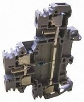 M4/6.D2.1.N Клеммник винтовой двухуровневый "Нейтраль" до 4 мм² (синий) с перегородкой TYCO. Вид 1