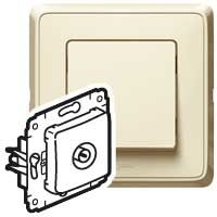 Розетка TV 1.5dB звезда (слоновая кость) Cariva Legrand. Вид 1