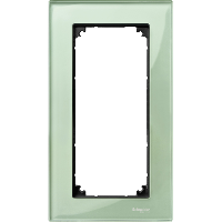Рамка 2-постовая, sm б/перегородки (стекло изумруд) Merten M-Elegance Schneider Electric. Вид 1