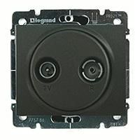 Накладка TV+FM розетки (dark bronze) Galea Life Legrand. Вид 1