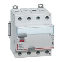 DX3 Блок утечки тока (УЗО) 4-полюсный, 40А, 100mA, тип AC Legrand. Вид 1
