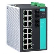 16-портовый управляемый коммутатор: 14х10/100 BaseT Ethernet, 2х100BaseFX MOXA. Вид 1