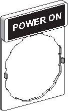 Этикетка. power on Schneider Electric. Вид 1