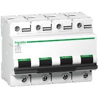 C120N 4P 63A Автоматический выключатель 4-полюсный, 63А, 10кА (хар-ка C) Schneider Electric. Вид 1