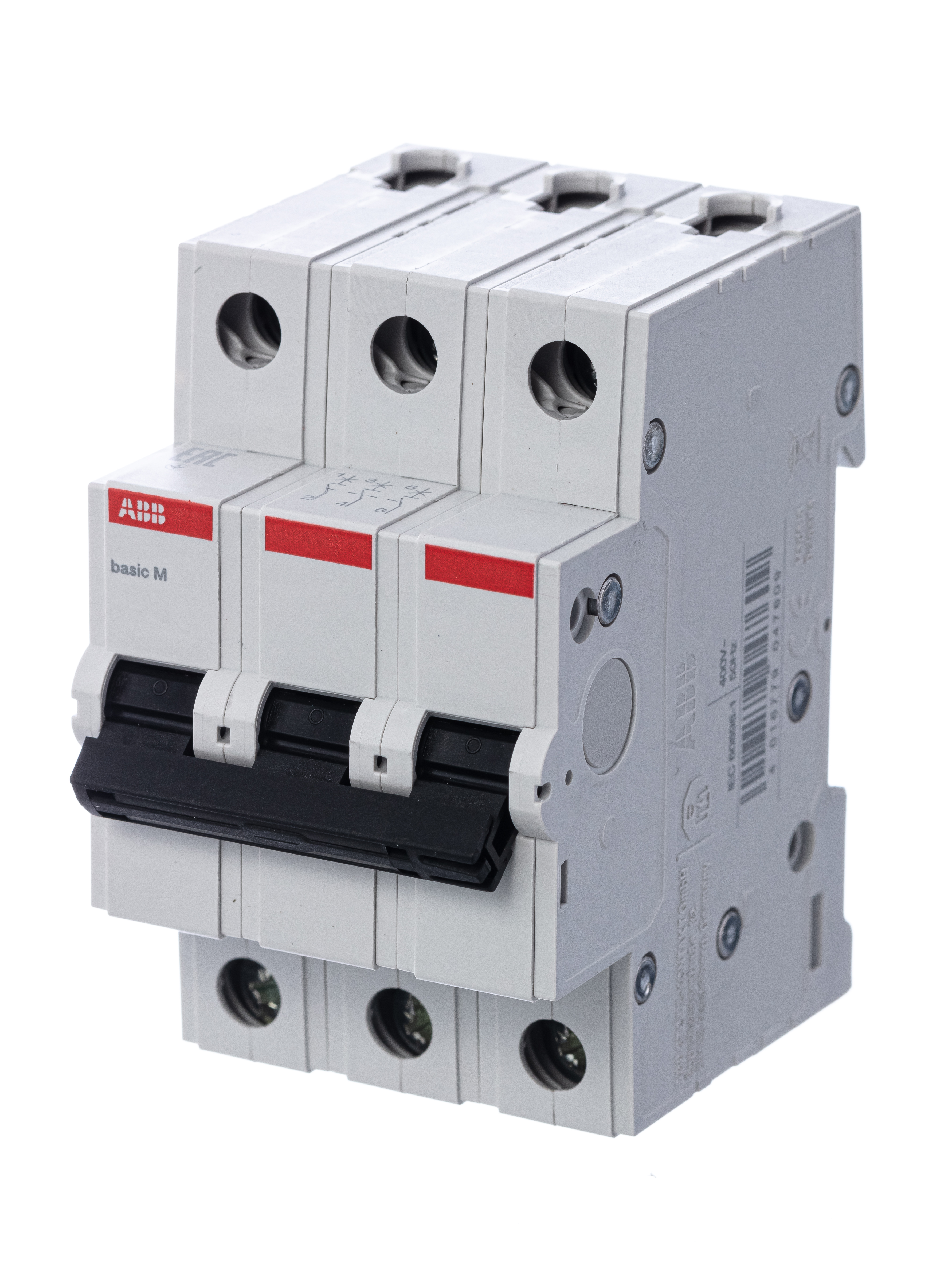 BMS413C06 Автоматический выключатель 3-полюсный, 6А, 4,5kA (хар-ка C) ABB