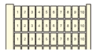 MC612PA 10x (1 to 10) Маркировка горизонтальная 10 полос от 1 до 10 для ZS6... TYCO. Вид 1