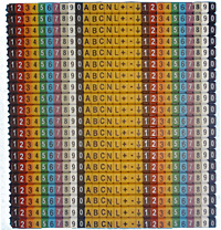 Маркировка кабеля KE1 (0,75….1,5mm2) " . " (1уп.-200шт) Klemsan. Вид 1