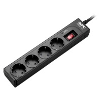 Cетевой фильтр, 4 розетки, кабель 1м, черный Schneider Electric. Вид 1
