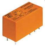 RT424060 Реле 2ПК(8А), 60VDC, AgNi 90/10, шаг 5 мм, с защитой от флюса TYCO. Вид 1