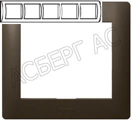Рамка 5 постов горизонтальная (dark bronze) Galea Life Legrand. Вид 1