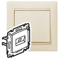 Розетка RJ45, 8 конт., кат. 6e (слон. кость) Valena Legrand. Вид 1