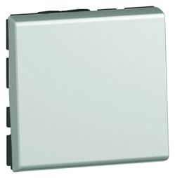 Переключатель на 2 направления 2M 10А (аллюминий) Mosaic Legrand. Вид 1