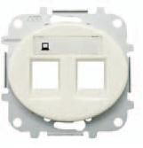 5518_2 CV Накладка 2-телеф. и комп. розеток шампань TACTO ABB. Вид 1