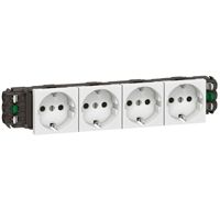 Розетка Mosaic -4х2P+E нем.стд. Legrand. Вид 1