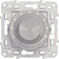 Термостат теплого пола, электронный, с внешним Датчиком, 10 а (алюминий) Odace Schneider Electric. Вид 1