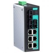 9-портовый неуправляемый коммутатор: 6 х 10/100 BaseTХ и 3 х 100BaseFX, релейный выход, 0...+60 MOXA. Вид 1